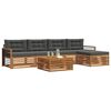 vidaXL Conjunto de Sof&aacute;s para Exterior 6 pcs Natural e Antracite