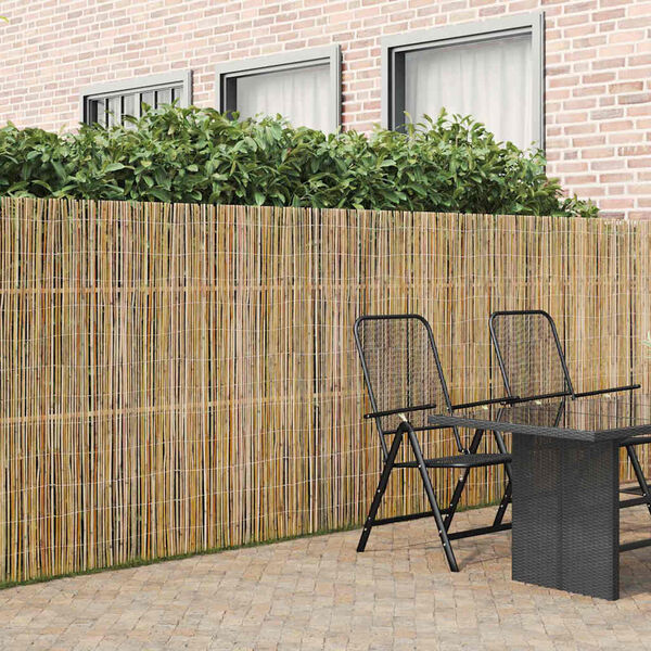 vidaXL Cerca de Bambu Natural 600 x 150 cm Bambu