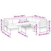 vidaXL 8 pcs conj. sof&aacute;s jardim c/ almofad&otilde;es madeira abeto-de-douglas