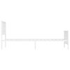 vidaXL Estrutura de cama com cabeceira e p&eacute;s 107x203 cm metal branco