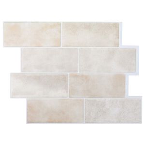 vidaXL Azulejo Subterr&acirc;neo 20 pcs M&aacute;rmore Bege 29 x 21 cm