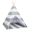 vidaXL Tenda Infantil Riscas Cinza e Branco 120 x 120 x 150 cm