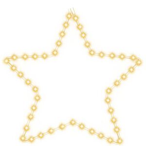 vidaXL Figura natal&iacute;cia de estrela 48 LEDs 56 cm branco quente