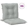vidaXL Almofad&otilde;es lombares cadeiras 6pcs mesclado tecido cinza-claro