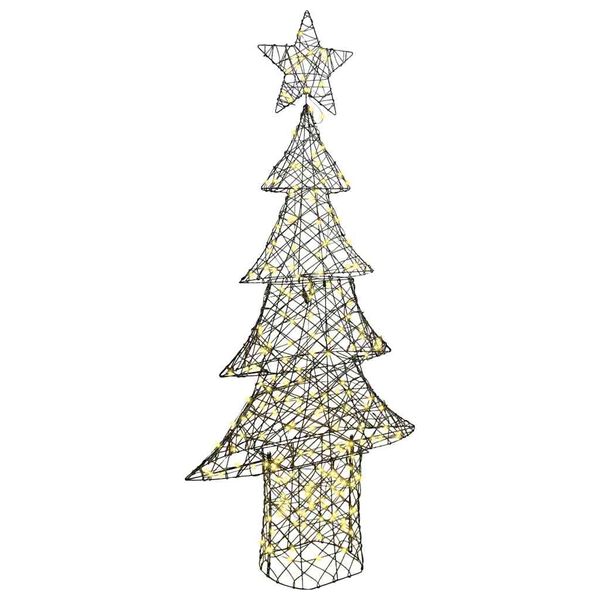 vidaXL &Aacute;rvore de Natal com 240 LEDs Branco quente 180 cm Vime