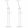 vidaXL Displays de Feira 2 unid. Branco 26,5 x 26,5 x 150 cm A&ccedil;o
