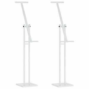 vidaXL Displays de Feira 2 unid. Branco 26,5 x 26,5 x 150 cm A&ccedil;o
