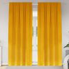 vidaXL Cortinas opacas 2 pcs Amarelo Mostarda 140 x 245 cm Veludo