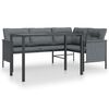 vidaXL 2 pcs conjunto de jantar para jardim a&ccedil;o antracite