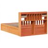 VidaXL Cama sem colch&atilde;o 140x190 cm pinho maci&ccedil;o castanho-mel