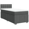 vidaXL Cama com molas/colch&atilde;o 100x200 cm tecido cinza-escuro
