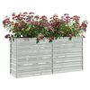 vidaXL Canteiro elevado de jardim 160x40x77cm aço galvanizado prateado