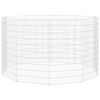 vidaXL Recinto exterior p/ animais 10 pain&eacute;is 54x100cm ferro galvaniz.