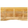 vidaXL Tampo de mesa com curva 140x50x2,5 cm mangueira áspera maciça