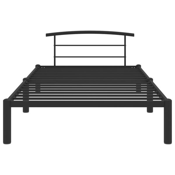 vidaXL Estrutura de cama 100x200 cm metal preto