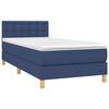 vidaXL Cama com molas/colch&atilde;o 90x190 cm tecido azul