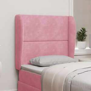 vidaXL Orelha de Cabeceira Rosa 80 x 23 x 6 cm Veludo