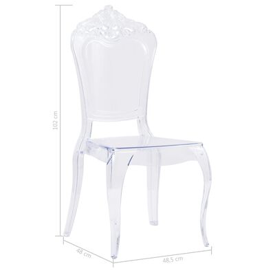 vidaXL Cadeiras de jantar 6 pcs policarbonato transparente