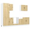 vidaXL 7 pe&ccedil;as arm&aacute;rio de cozinha conjunto Porto sonoma carvalho