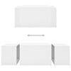 vidaXL 3pcs conjunto mesas centro 60x60x38cm madeira processada branco
