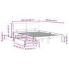 vidaXL Estrutura de cama c/ gavetas 140x190 cm madeira de pinho maci&ccedil;a