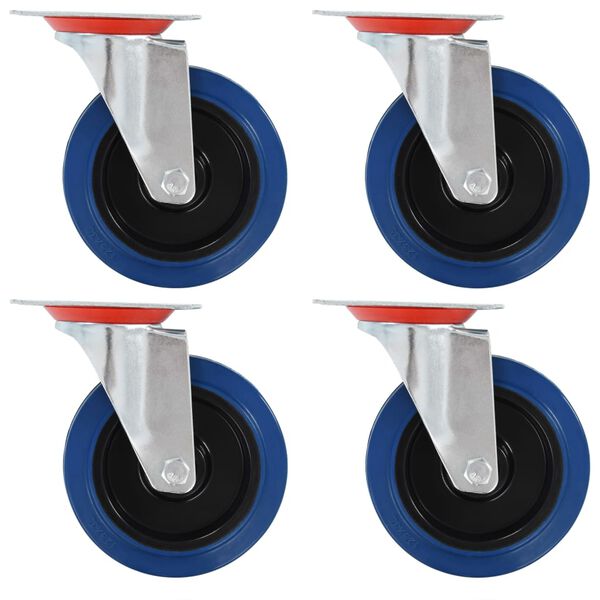 vidaXL Rodas girat&oacute;rias 4 pcs 125 mm