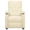 vidaXL Poltrona de massagens el&eacute;trica couro artificial cor creme