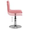 vidaXL Cadeira de jantar girat&oacute;ria veludo cor-de-rosa