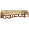 vidaXL Conjunto de Sof&aacute;s para Exterior 7 unid. Natural e Bege