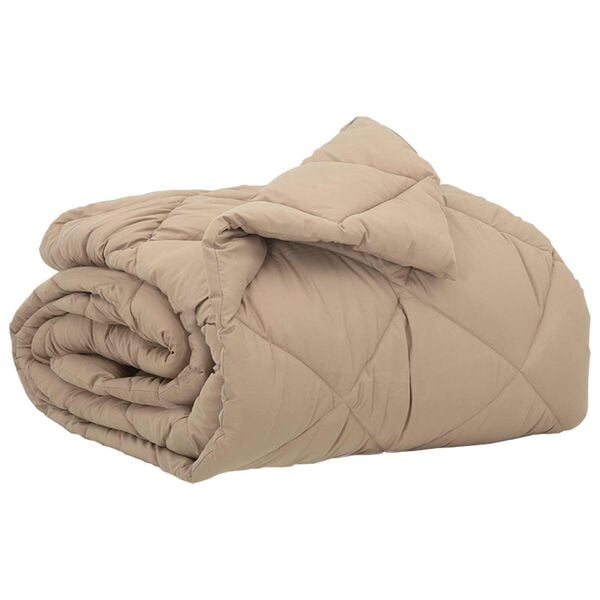 vidaXL Duvet de Ano Inteiro Cinzento-acastanhado 200 x 135 cm