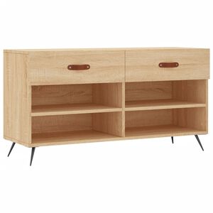 vidaXL Banco sapateira 102x35x55 cm deriv. madeira carvalho sonoma