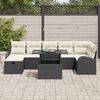 vidaXL Conjunto de Sof&aacute; de Jardim 8 pcs Preto Rattan Sint&eacute;tico