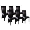 vidaXL Cadeiras de jantar 6 pcs couro artificial preto