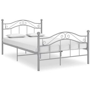 vidaXL Estrutura de cama 120x200 cm metal cinzento