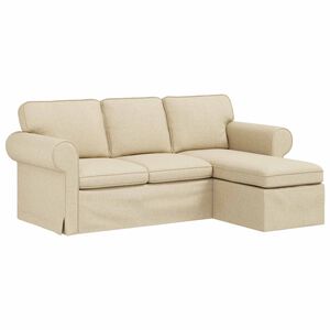 vidaXL Sof&aacute; Creme 195 x 138 x 80 cm tecido