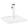 vidaXL Base para guarda-sol ferro fundido 44x44x31 cm branco