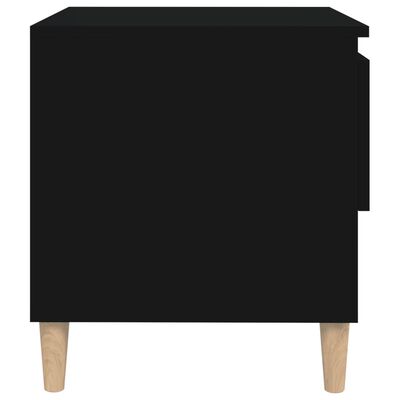 vidaXL Mesas de cabeceira 2 pcs 50x46x50 cm derivados de madeira preto