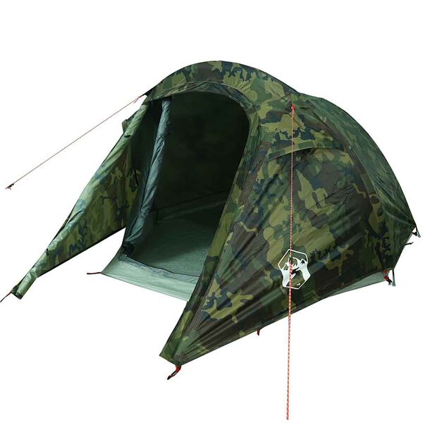 vidaXL Tenda de campismo túnel para 3 pessoas impermeável camuflado