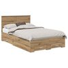 vidaXL Estrutura da Cama com cabeceira Carvalho Artesanal 120 x 190 cm