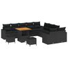 vidaXL Conjunto de Sof&aacute; de Jardim 13 pcs Preto vime PE