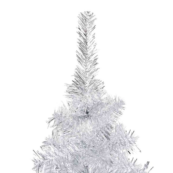 vidaXL &Aacute;rvore Natal artificial pr&eacute;-iluminada c/bola 150cm PET prateado