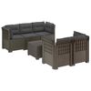 vidaXL Sof&aacute; de Jardim de 5 Pessoas com Almofadas Visual de Rattan PP