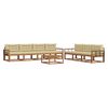 vidaXL Conjunto de Sof&aacute;s para Exterior 8 pcs Natural e Bege