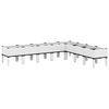 vidaXL Vaso/floreira de jardim c/ pernas 200x160x42 cm PP branco