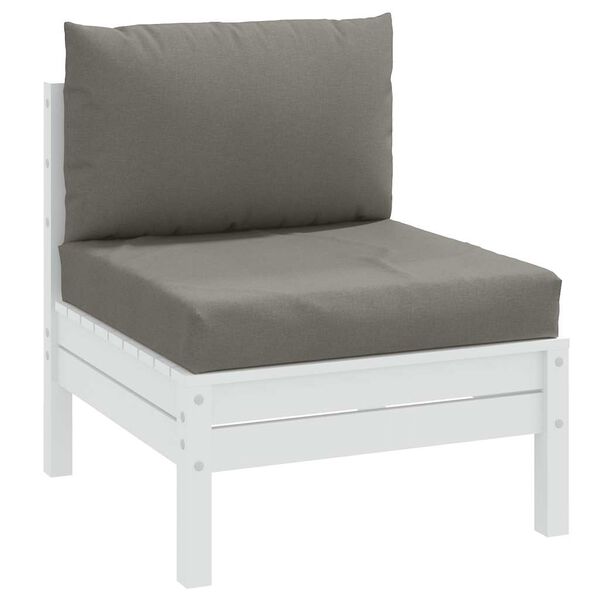 vidaXL Almofad&otilde;es de paletes 2 pcs mesclado tecido cinza-escuro