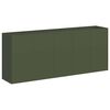 vidaXL Vaso floreira 200x40x80 cm a&ccedil;o laminado a frio verde