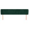 vidaXL Cabeceira de cama c/ abas veludo 183x23x78/88cm verde-escuro