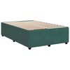 vidaXL Cama boxspring com colch&atilde;o 120x200 cm veludo verde-escuro