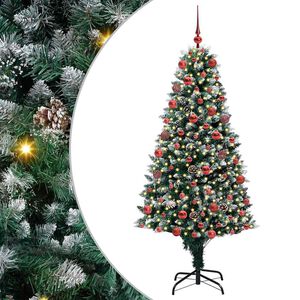 vidaXL &Aacute;rvore de Natal Artificial Verde 180 cm PVC, A&ccedil;o e Pl&aacute;stico