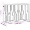 vidaXL Mesa consola a&ccedil;o inoxid&aacute;vel e madeira recuperada maci&ccedil;a